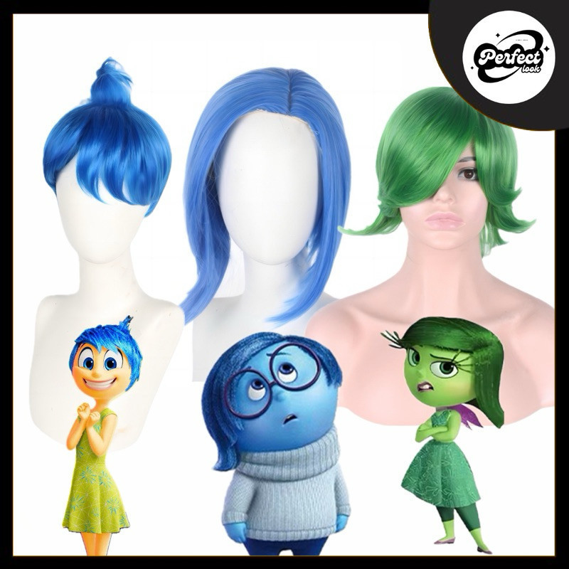 Inside Out Wigs Inside Out: Yanyan cos วิกผม Lele คือ sad Inside Out SADNESS JOY DISGUST- 077
