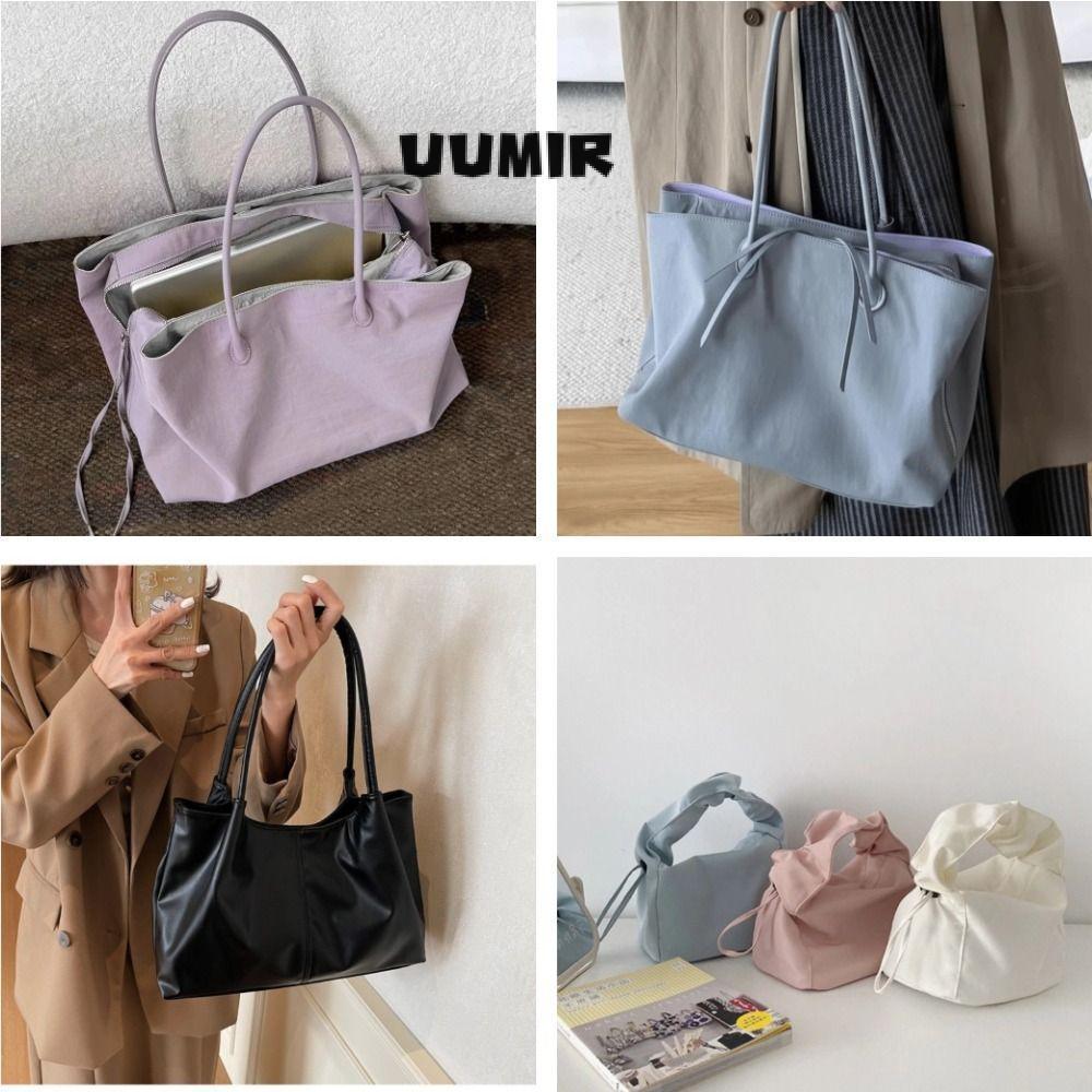 UUMIR Tote Bag, กระเป๋าสะพายลําลองอินเทรนด์, กระเป๋าถือความจุขนาดใหญ่กันน้ําไนลอนคุณภาพสูง