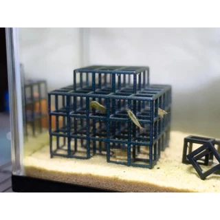 สินค้าใหม่ งานพิมพ์ 3D ของตกแต่งตู้ปลา บ้านหลบซ่อน 4 มิติ สำหรับปลาและกุ้ง ห้องพักผ่อนของปลา อุปกรณ์เสริมตู้ปลา