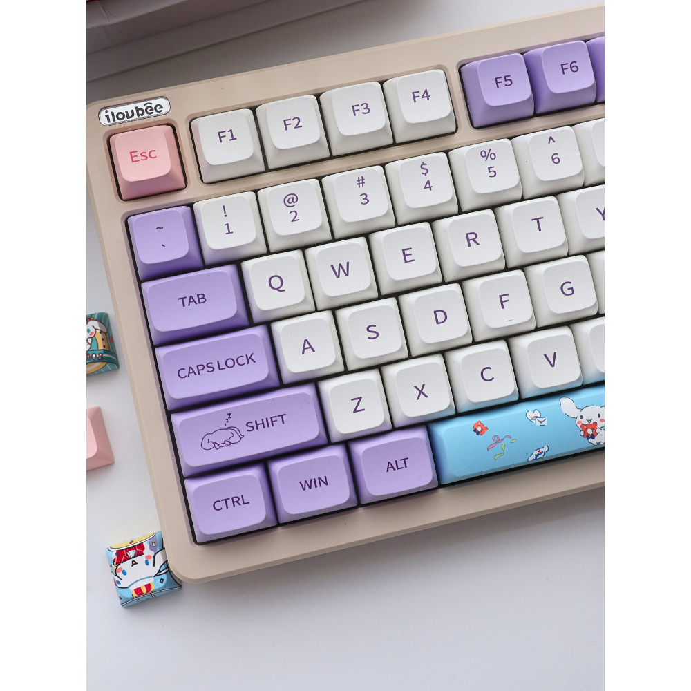 Cinnamon Dog Keyboard Keycap XDA ความสูง vgn Ninglang Zhi Spider atk68 75 98 99 104 ปุ่มกดเฉพาะเดียว