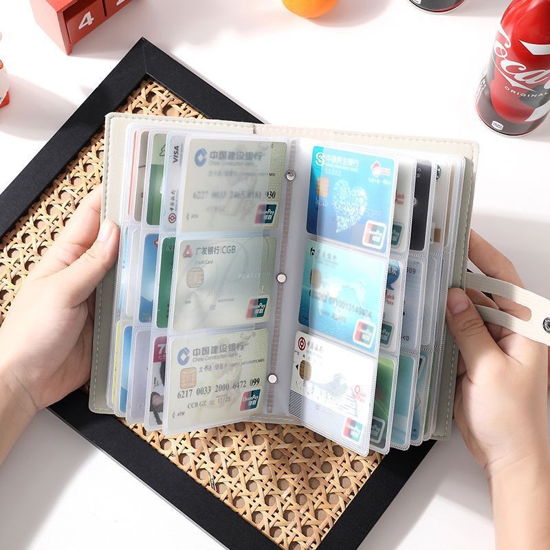 M Kee Maimen 96 ช่องใส่การ์ดหญิงขนาดใหญ่ความจุ Multi-Card Slot กระเป๋ายาว Anti-Degaussing Multi-Func