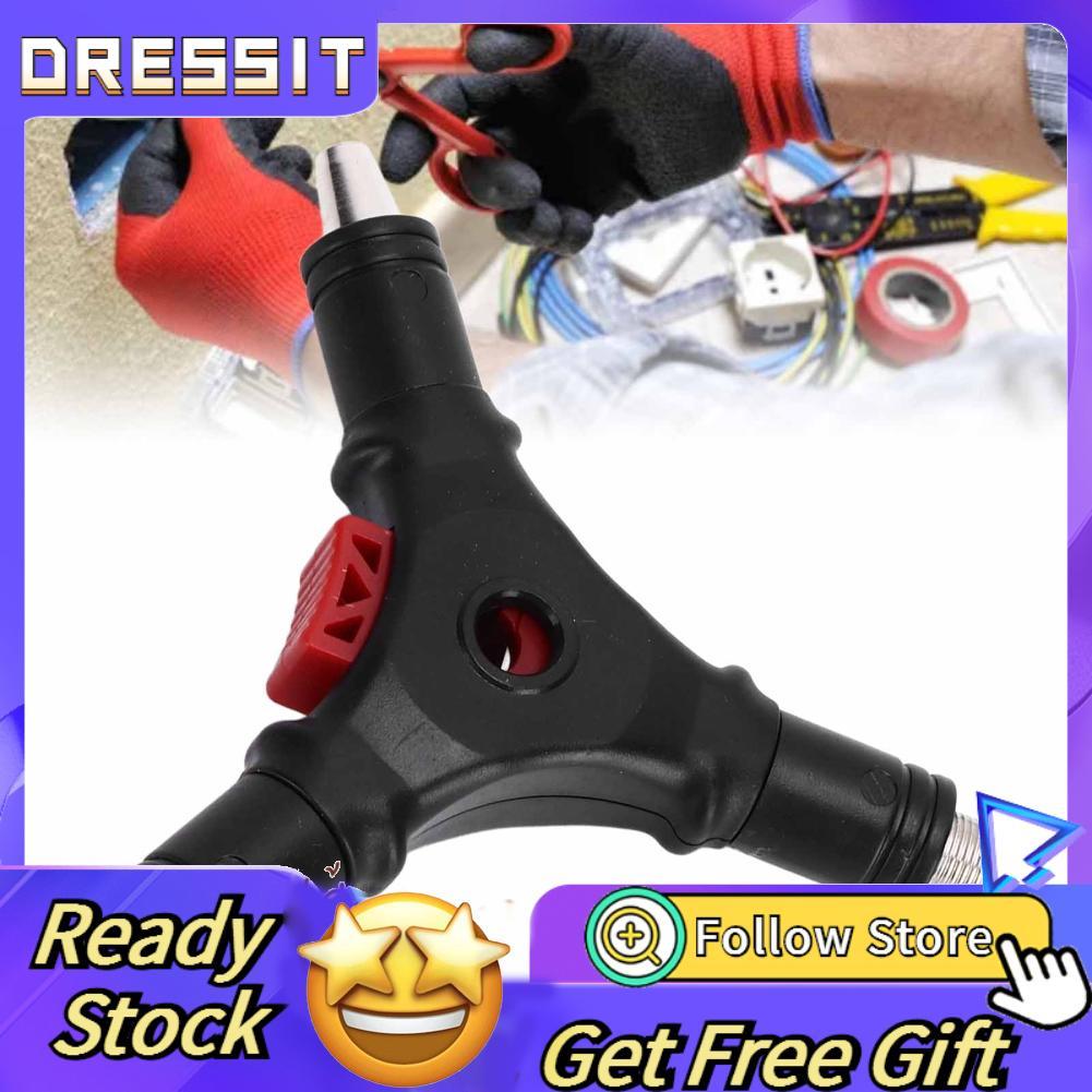 Dressit-th Dressit-th 4 in 1 F Connector การบีบอัดโคแอกเซียลการติดตั้ง Flaring เครื่องมือ Wire Strip