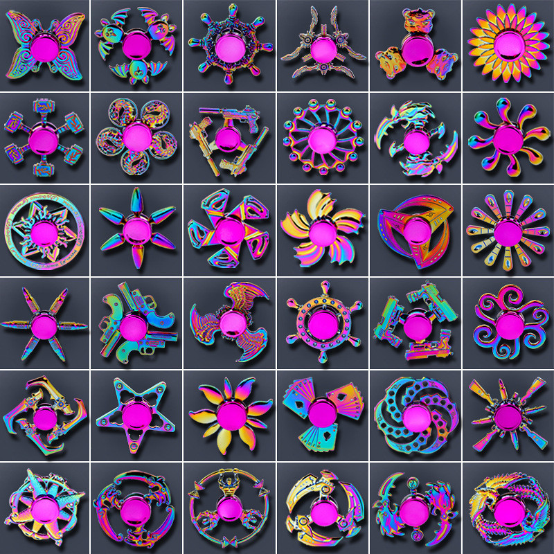ใหม่โลหะผสม Fidget Spinner ของเล่นบีบอัด Hand Spinner Finger Spinner ขายส่งแผงลอยของเล่น