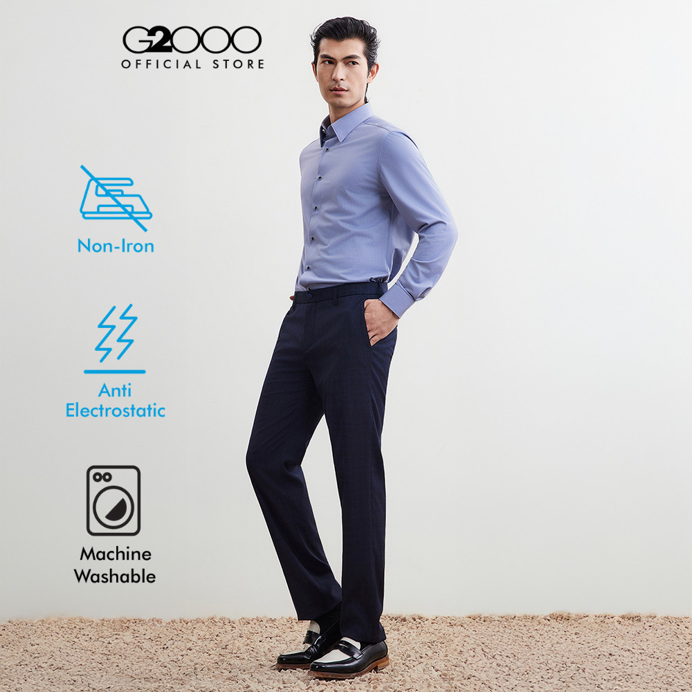 G2000 เสื้อเชิ้ตแขนยาวแบบทางการสำหรับผู้ชาย Smart Fit รุ่น 5612344292 BLUE