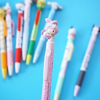 🧡 แท้ 100% ปากกาหัวการ์ตูน Sanrio pen 💜 ปากกา Sanrio My Melody Cinnamon Twin Pompom ปากกาหัวโต แมวกวัก Sanrio