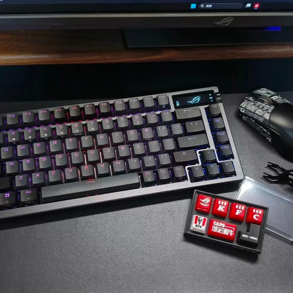 สินค้าใหม่~KFC KFC สินค้า Belief คีย์บอร์ด Keycap หมวกหัวเข็มขัด KFC สินค้าคีย์บอร์ดของเล่น
