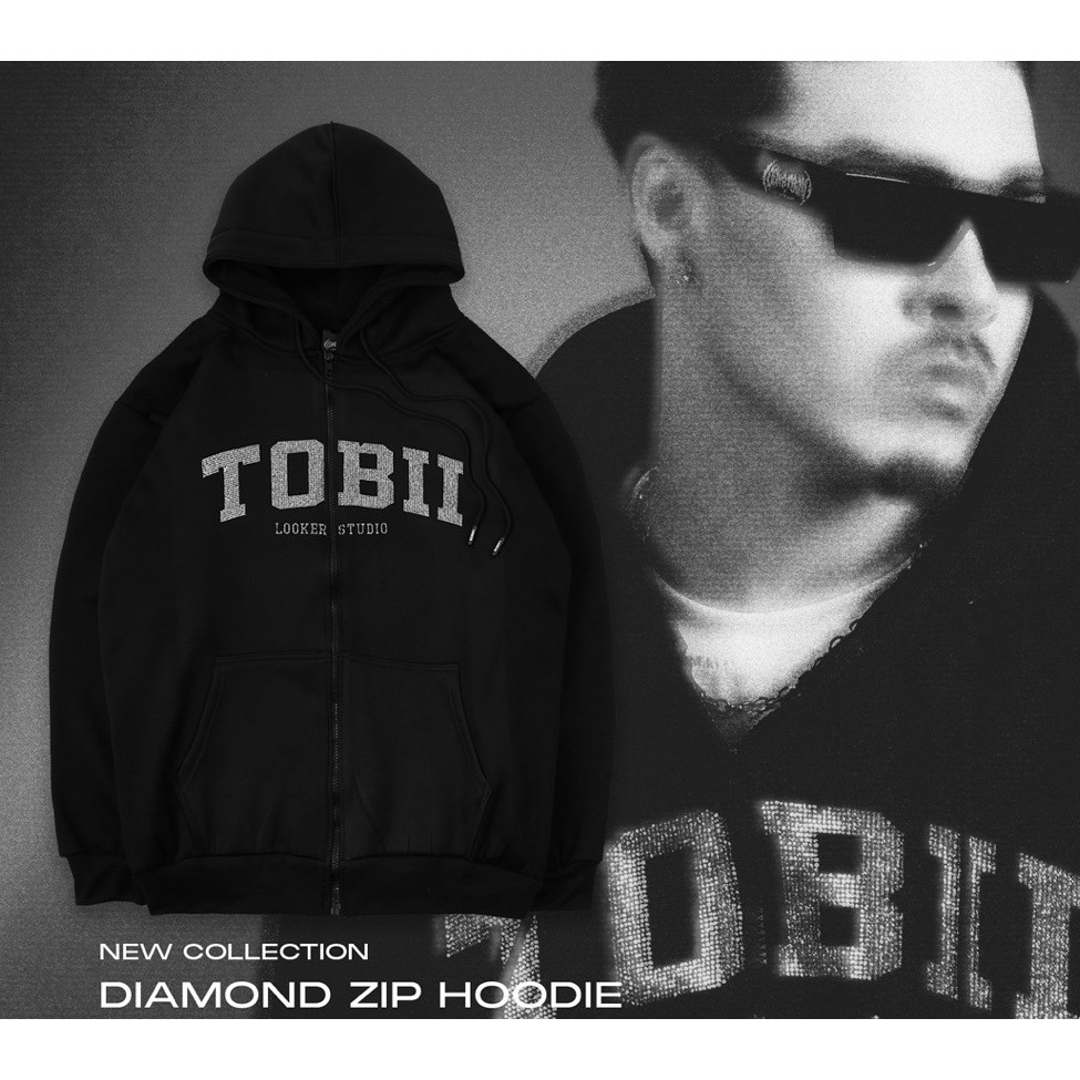 【ใหม่】เสื้อฮู้ดซิป LOOKER x TOBII — DIAMOND ZIP HOODIE