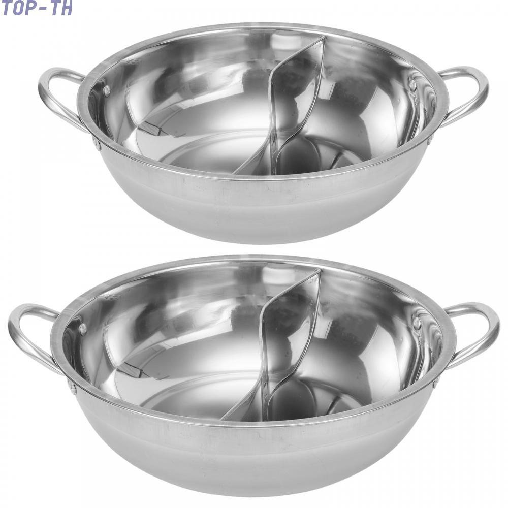 Hotpot 28cm/30cm Basin Cookware Kitchenware S Compartment Stainless Steel
