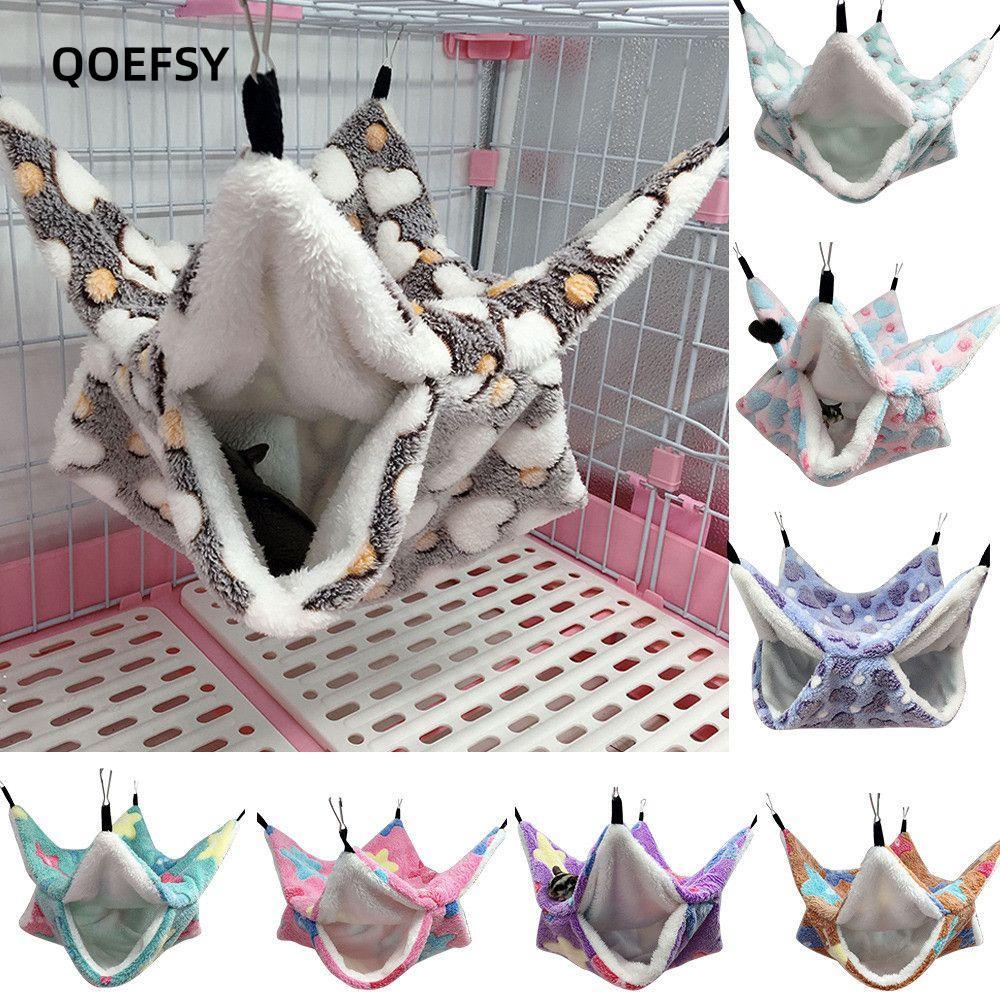 QOEFSY Hamster Cage Fashion Hanging Warm Squirrel Beds