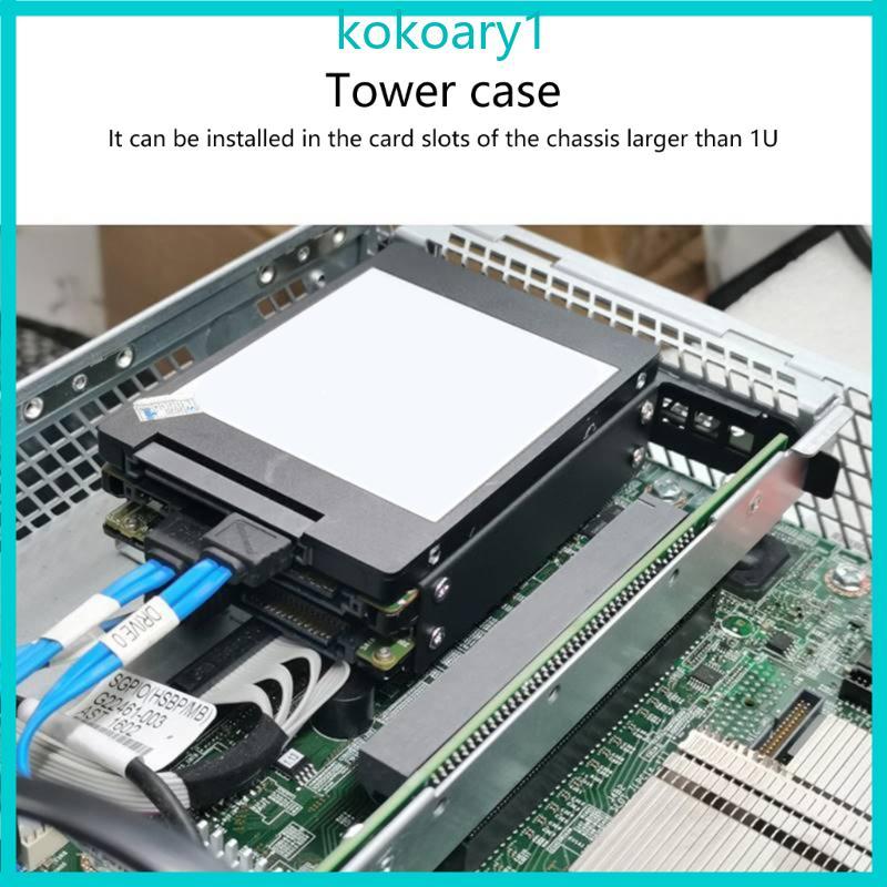 KOKO วงเล็บ HDD SSD Cooling ที่มีประสิทธิภาพ SSD HDD Holder สําหรับเดสก์ท็อป PCI Card Slot