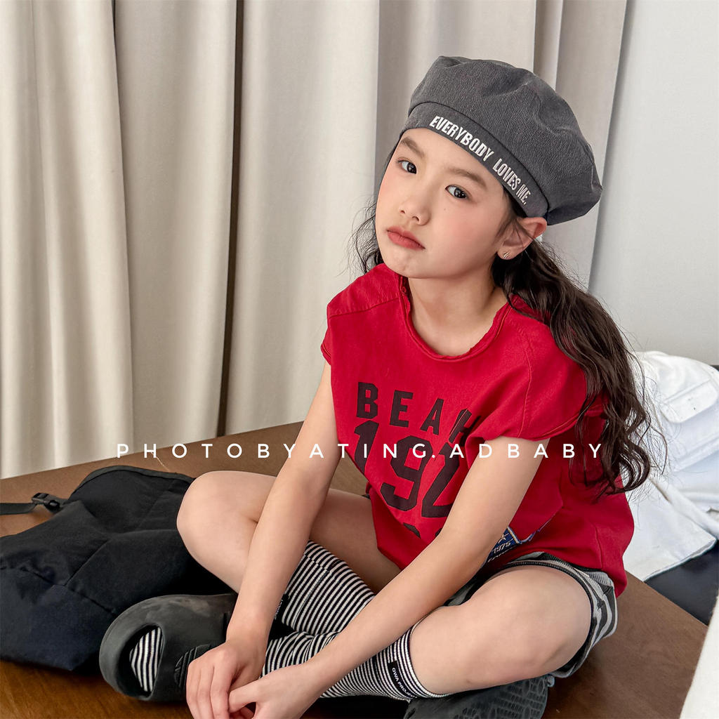 Huzhou Zhili เสื้อผ้าเด็กเด็กเวอร์ชั่นเกาหลีเสื้อยืดแขนกุดเสื้อกั๊กผ้าเด็กผู้หญิง Bottoming 6237