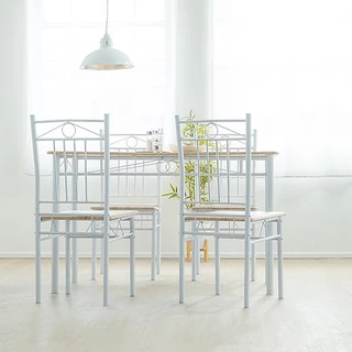 DECOS ชุดโต๊ะอาหารเมลามีน 4 ที่ รุ่น โจชัว สีน้ำตาล |ZWF|