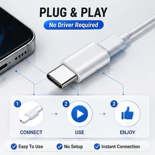 ⚡ Delivered from Bangkok ⚡อะแดปเตอร์แปลง USB C เป็น l-OS ชาร์จเร็ว IP ตัวผู้ เป็น Type C ตัวเมีย