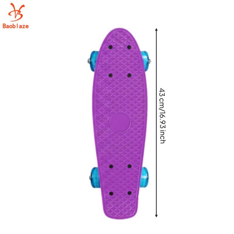 [syyqwdt] สเก็ตบอร์ดสําหรับเด็ก Light Up Cruiser Board Mini Penny Deck ของเล่นกลางแจ้งสําหรับผู้เริ่