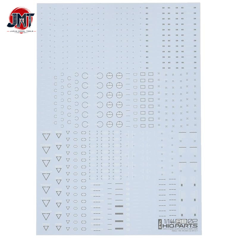 1/144 White & Gray RB02 Caution Decal (1 sheet)