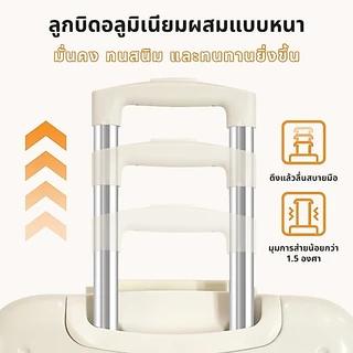 รุ่นอัพเกรด กระเป๋าเดินทาง 20-24 กระเป๋าลาก กระเป๋าเดินทาง การหมุน 360 องศา เฟรมซิป วัสดุABS+PC 100%