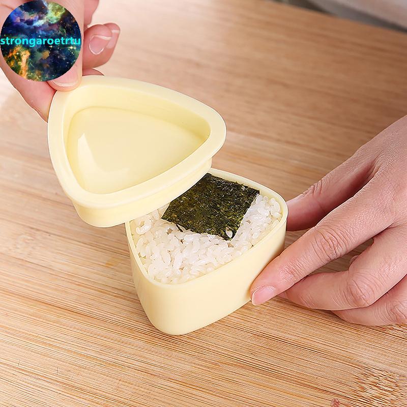 Strongaroetrtu แม่พิมพ์ซูชิ Sushi Maker Onigiri ข้าวปั้นอาหารกดสามเหลี่ยม Sushi Maker แม่พิมพ์ญี่ปุ่