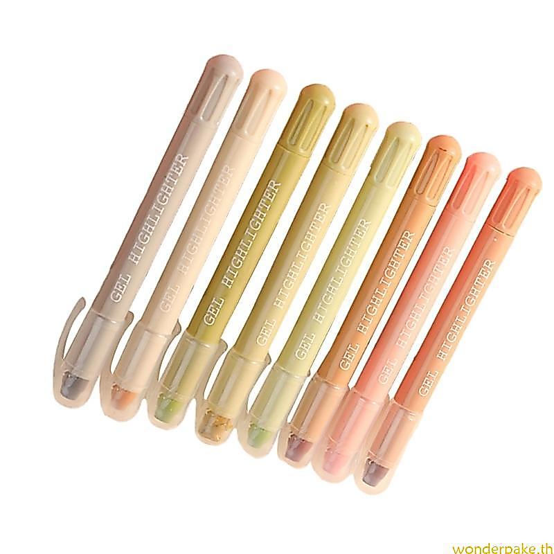 Wonder 8 ชิ้น Highlighter Marker Highlighters ชุด Bible ชุดความงาม Highlighter ปากกา MARKER ปากกาสํา