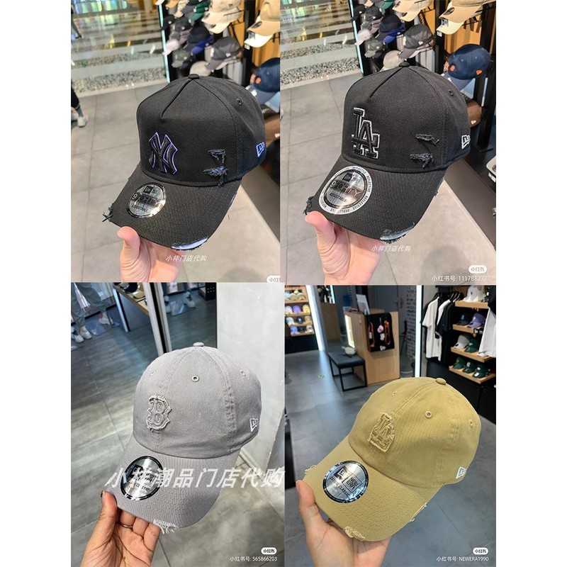 New Era New Era Summer Baseball Hat Washed Distressed Curved Brim Soft Top Trend NY13561566 13561565