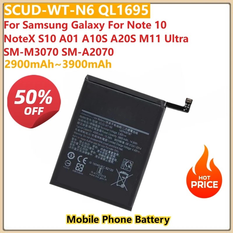 2900mAh ~ 3900mAh SCUD-WT-N6 QL1695 แบตเตอรี่โทรศัพท์สําหรับ Samsung Galaxy สําหรับหมายเหตุ 10 NoteX
