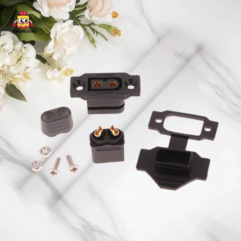 FG 1 ชุดสีเหลืองหญิงปลั๊กฝาครอบ XT60E-F Connector แบบพกพาสายไฟปลั๊กสําหรับ RC FPV มอเตอร์ ESC อุปกรณ