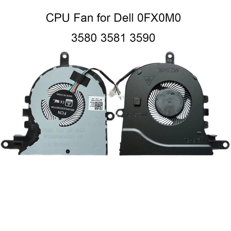 ใหม่ FX0M0 พัดลมคอมพิวเตอร์สําหรับ Dell Inspiron 3580 3581 Latitude 3590 E3590 L3590 CPU Cooling Coo