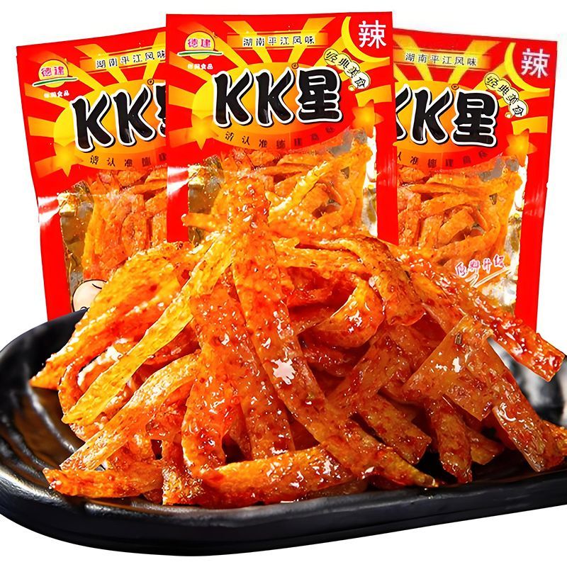 พร้อมสต็อก Hunan Spice Snacks kk Star Spice Strips Dejian Eat Dele Spice Slices Nostalgic Campus 5 G