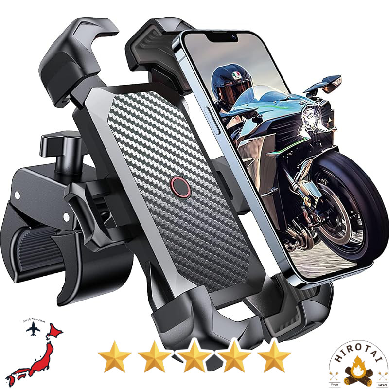 JOYROOM Universal Bike & Motorcycle Phone Mount – 360° Rotating One-Touch Auto-Lock Holder, Shock-Ab