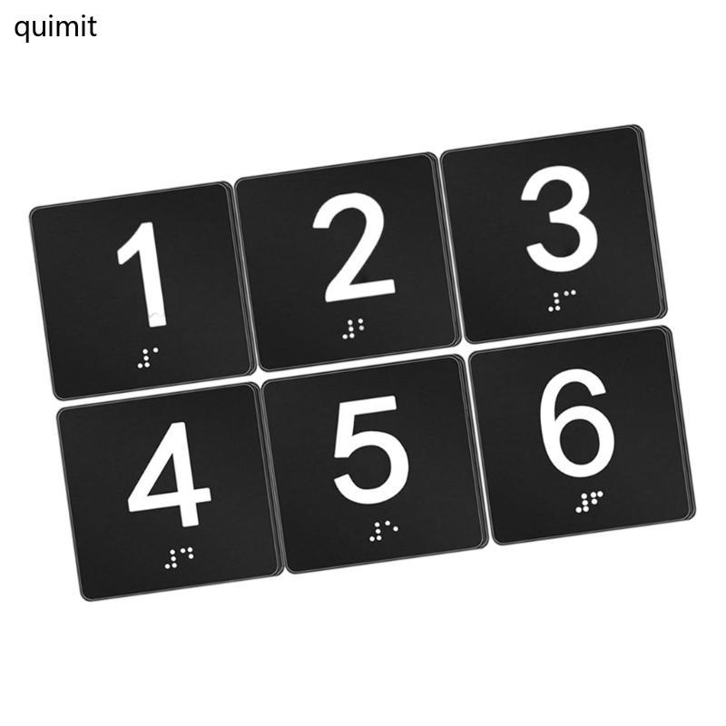 QUIM 6 ชิ้น Exam Room Numbers Exam Room Signs 1-6 Identification Signs Numbers 1-6