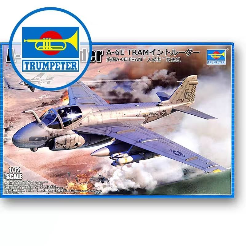 Trumpeter 1/72 American A-6E TRAM "Intruder" เครื่องบินโจมตี 01642 โมเดลสวย