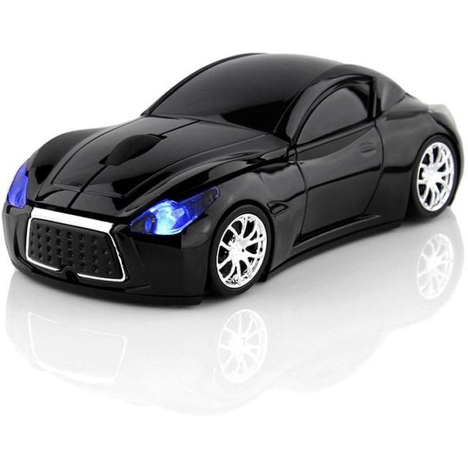 Ai5G Race Car Mouse กีฬาไร้สายเมาส์รูปรถ 2.4GHz ไฟ LED Shining พื้นผิวตกแต่งเดสก์ท็อปคอมพิวเตอร์เม้า