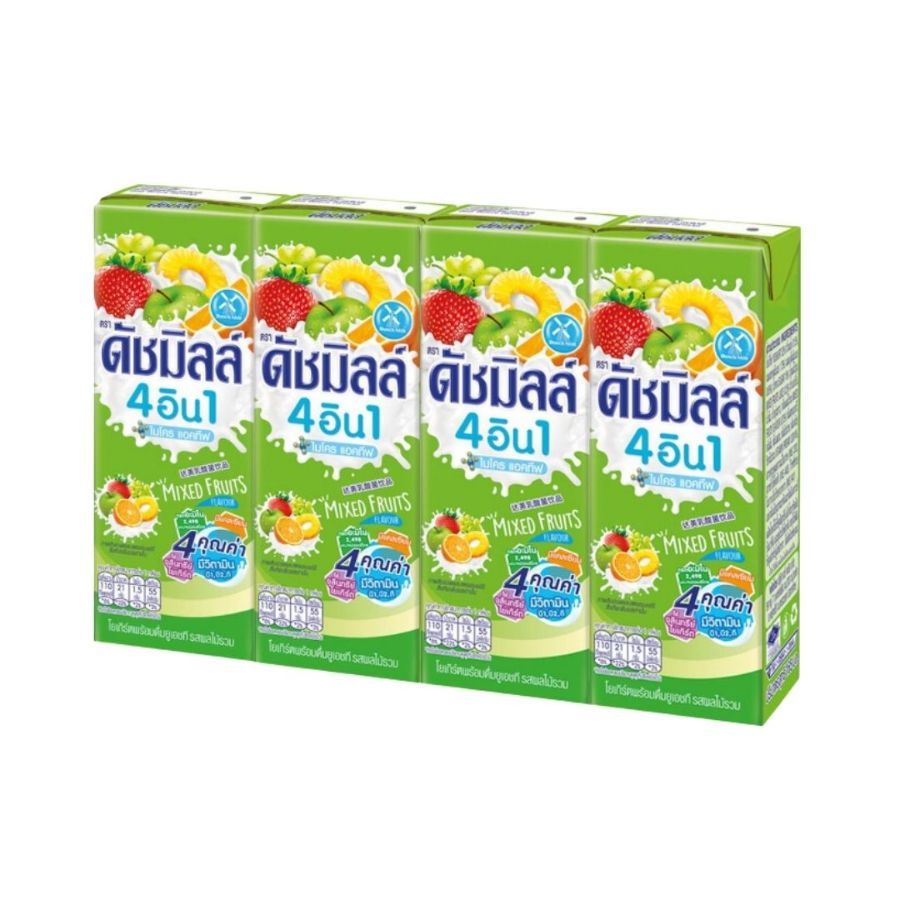 ดัชมิลล์ 4อิน1 นมเปรี้ยวรสผลไม้รวม DutchMill 4in1 Mixed Fruits 165ml. Pack4