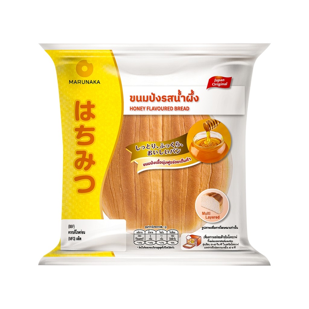 มารุนากะ ขนมปังรสน้ำผึ้ง Marunaka Honey Bread 75g.