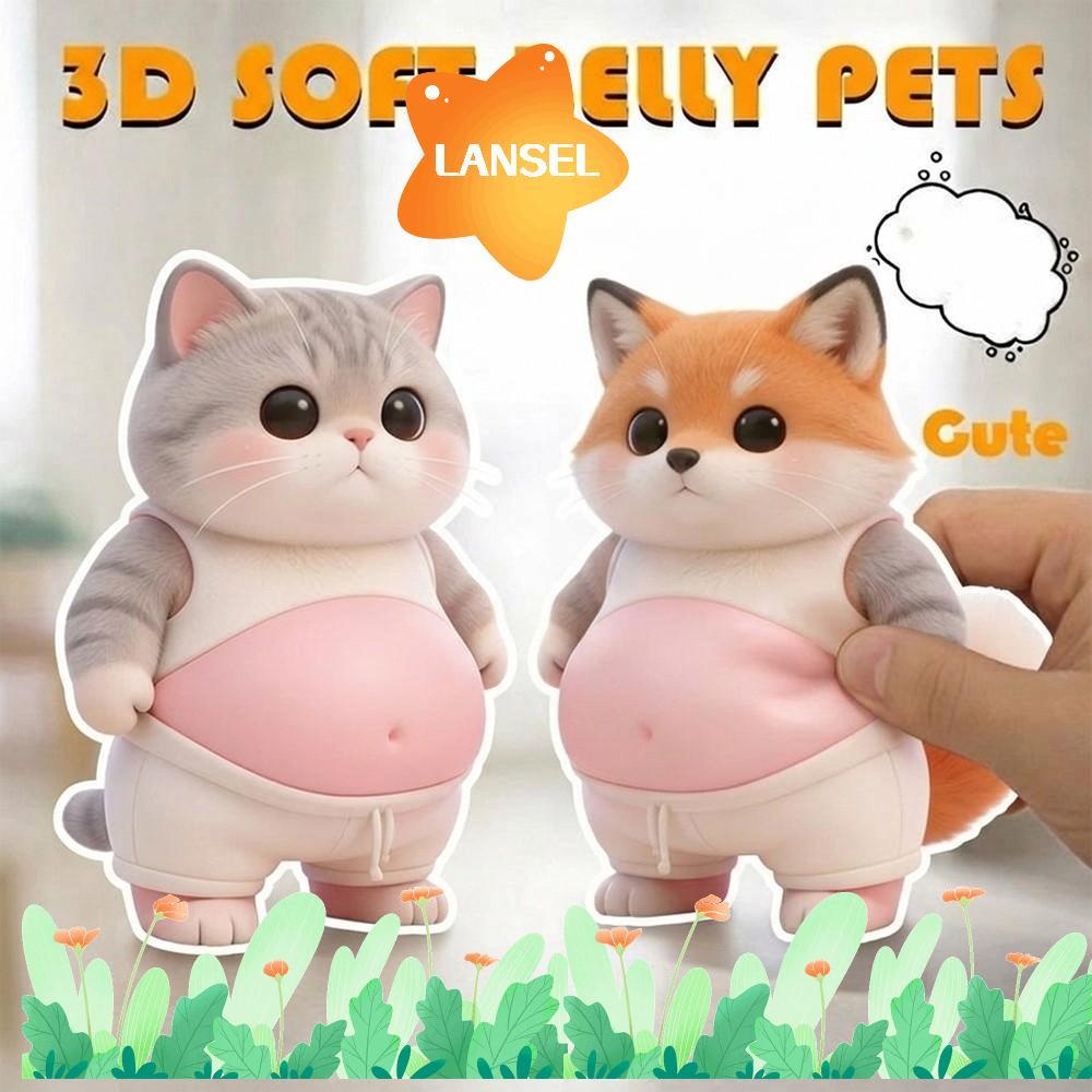 แลนเซล 2ชิ้นกันชนประตู,สัตว์อ้วนใบ้ออกแบบแผ่นป้องกันการชนกัน,น่ารักกระแทกกันลื่นกาวตนเองสติกเกอร์ท้องอุปกรณ์ตกแต่ง