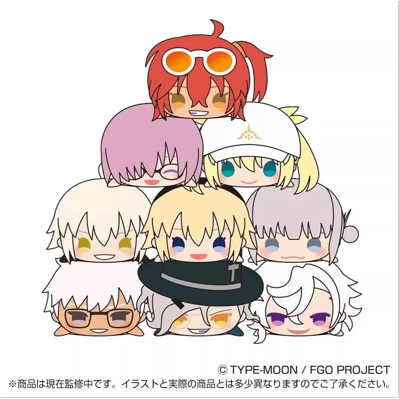 ตุ๊กตา Fate FGO ฤดูร้อนรุ่น Mochi Mascot Fujimaru Ritsuka Oberon Altria Pendragon Merlin 8.5 ซม.จี้ข