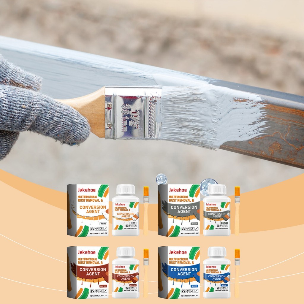 Rust Converter 100ML Multi-Functional Metal Cleaner สําหรับประตูเหล็กเครื่องมือ Anti-Rust Treatment 