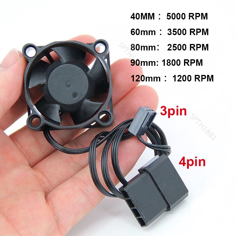 60 มม.80 มม.90 มม.120 มม.6 ซม.8 ซม.DC 12 V 3pin ใหญ่ 4pin Brushless คอมพิวเตอร์พัดลม PC พัดลมสําหรับคอมพิวเตอร์ CPU Cooler หม้อน้ํา TH18B1