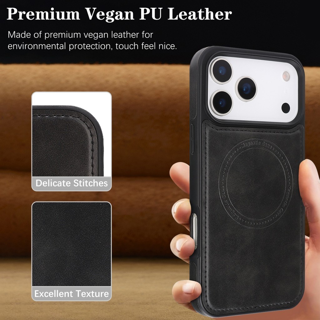 เหมาะสําหรับเคสโทรศัพท์ iPhone 15-17 Series สไตล์ใหม่ iPhone17ProMax Magnetic ip17 เคสโทรศัพท์ [1946