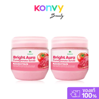 Freshment Bright Aura Pomegranate Scrub Tomato Collagen Plus 700g เฟรชเม้นท์ สครับขัดผิวสูตรทับทิม-มะเขือเทศ.
