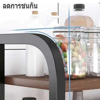 ชั้นวางเก็บเครื่องเทศขนาดใหญ่ สไตล์นอร์ดิก 2 ชั้น วางขวดน้ำมัน ซอส เครื่องปรุงขวดแก้วได้เยอะ จัดโต๊ะครัวเรียบร้อย โครงเห