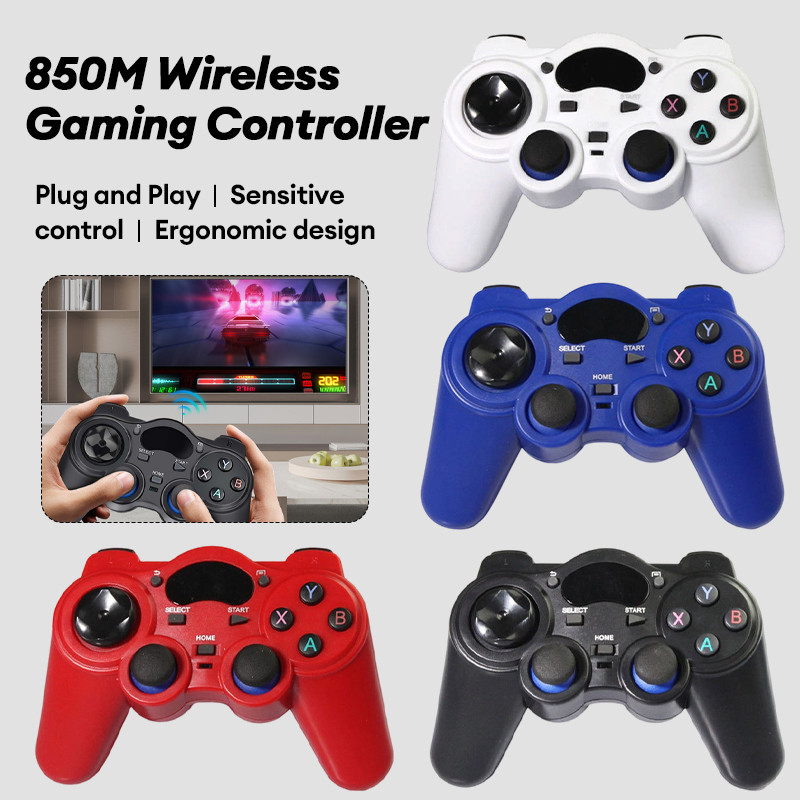 ตัวควบคุมเกม T-850M ไร้สาย 2.4G พร้อมอะแดปเตอร์ Type-C OTG สําหรับ Android TV, กล่องทีวี, PC, PS3