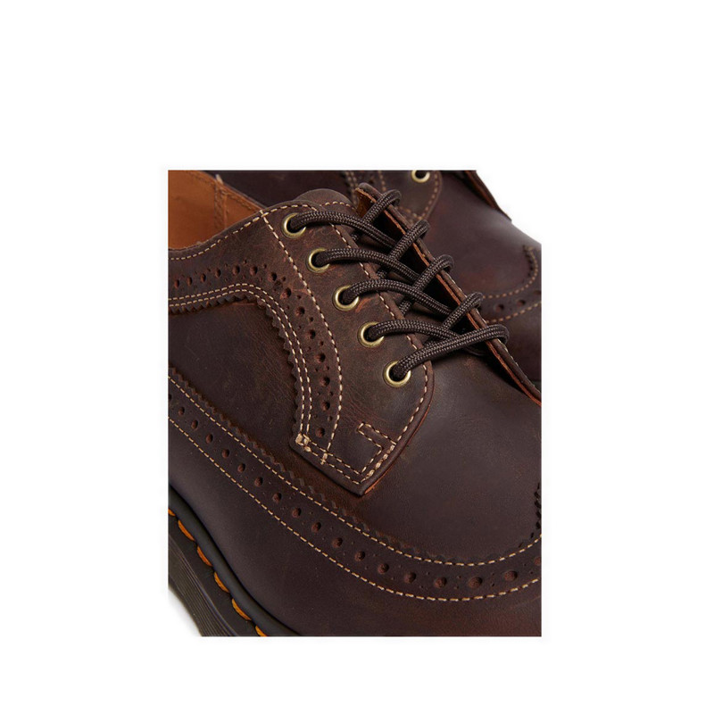 Dr. Martens حذاء 3989 Brogue جلد Crazy Horse — بني داكن — صورة 4