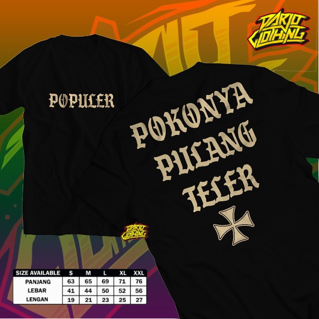 เสื้อยืด POPULAR THE TREE IS HOME TELER REBEL BLACK Cotton 30s Store Casual