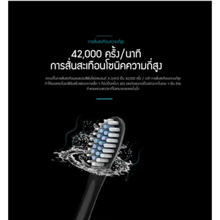 🚀ขจัดคราบพลัคขจัดกลิ่นปาก🚀 แปรงสีฟันไฟฟ้าโซนิค แปรงสีฟัน X.Q.M.Q สั่น 5 โหมด ชาร์จ USB แบตอึด ขนนุ่มไม่บาดเหงือก พร้อมส่งในไทย