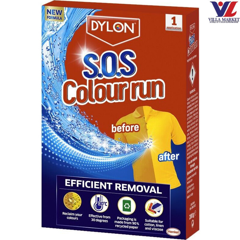 Dylon Sos Colour Run 200G ไดลอน ผลิตภัณฑ์แก้ไขผ้าสีตกใส่