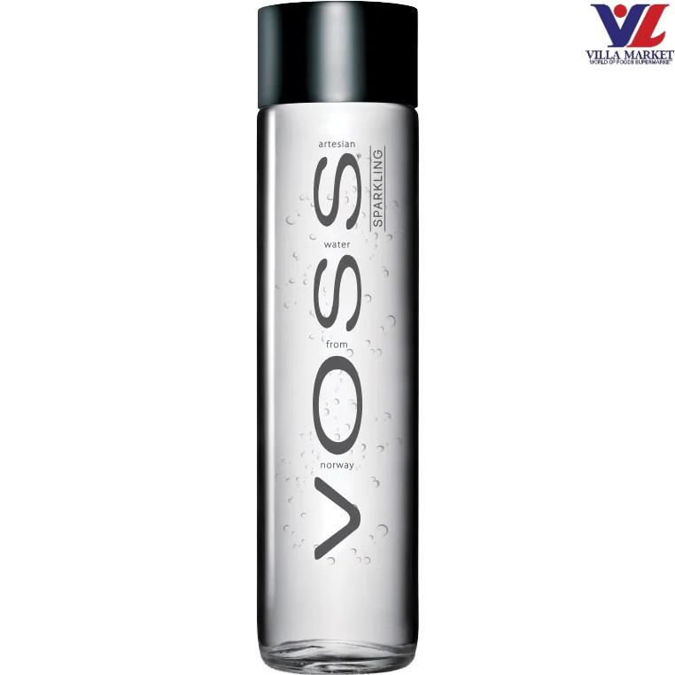 Voss Sparkling Water Glass Bottle 800Ml