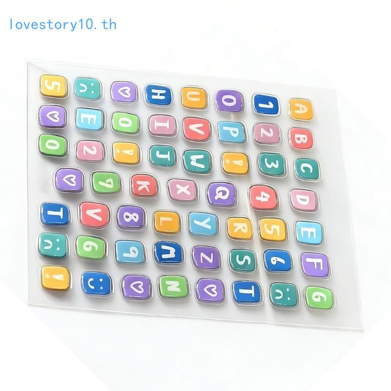 LOVE2 คีย์บอร์ด Decals Keycap ความสูง Extender สติกเกอร์ 26 ตัวอักษรและตัวเลขสําหรับแป้นพิมพ์มาตรฐาน