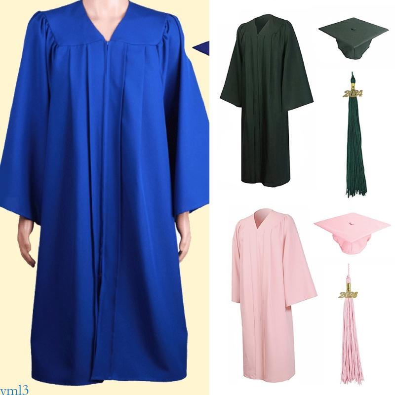 Yml3 ชุดสําเร็จการศึกษาและหมวกพู่ชุด 2024 ผู้ใหญ่สําเร็จการศึกษา Robe ชุดสําหรับ College Highs Schoo