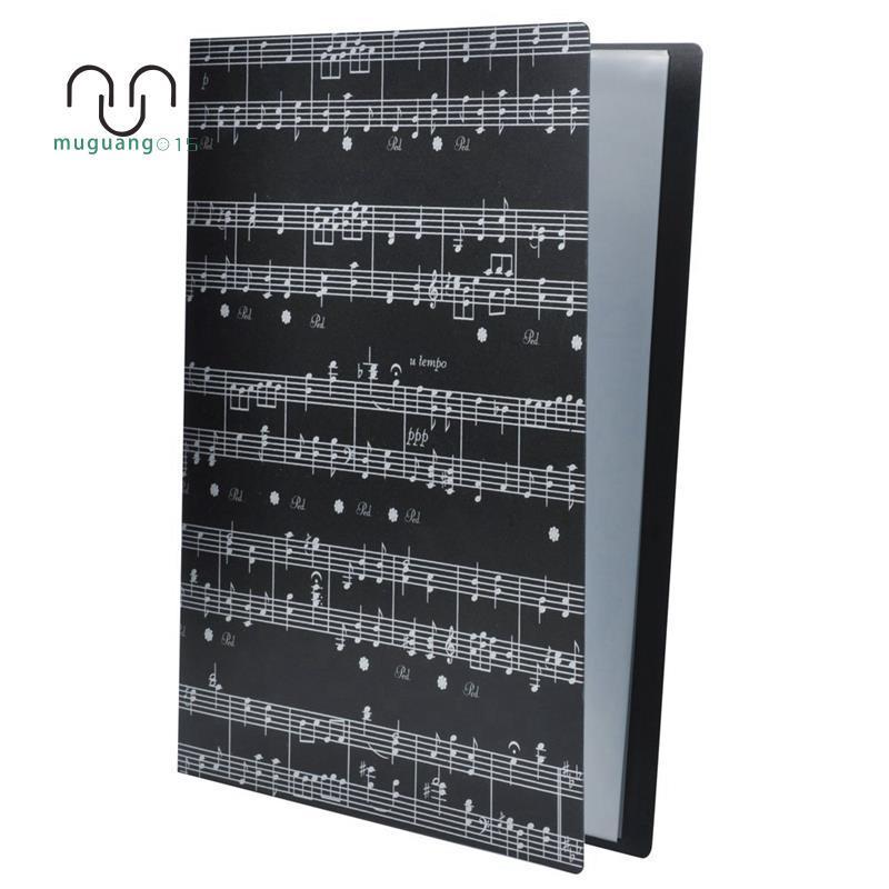 [ลดราคา MM]PP Black Music Sheet File Paper Storage Folder Documents Holder Blank Sheet Files Plastic