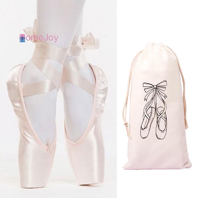 [HomeJoy-t] Dance Bag Shoes Storage Pouch Ballet Organizer Handbag Bags Pouches Satin Ballet Shoe Ba